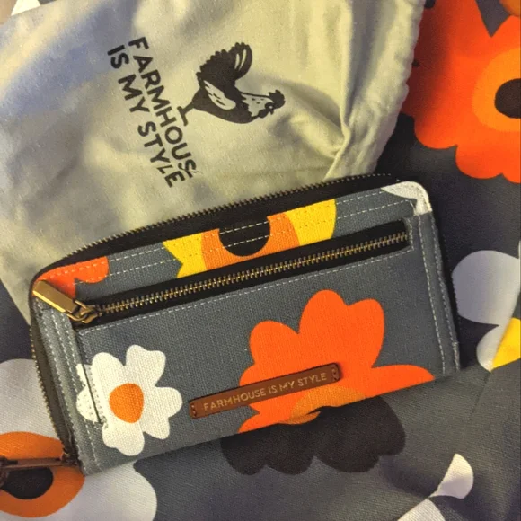 Farmhouse Is My Style flower tote and matching clutch wallet NEW - Picture 9 of 16